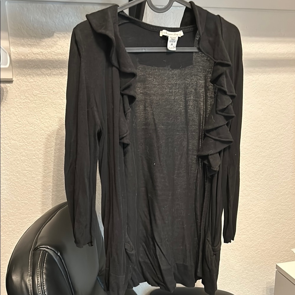 Black frilly Women's Sweater